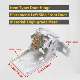 KUAFU Front Left Driver Side Upper Door Hinge Compatible with 2002-2010 Dodge Ram 1500 2500 3500 4500 5500/2005-2011 Dakota Replacement for 55275631AB