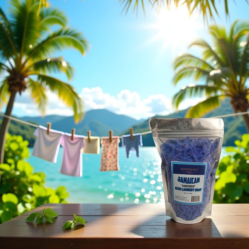 SHIWRAYZ Jamaican Blue Laundry Soap Shredded 270g. 9.5oz (Pack of