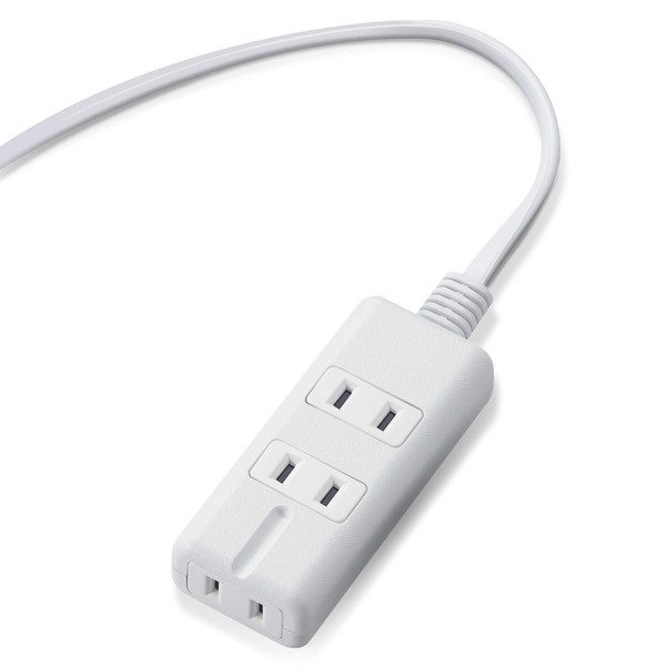 Elecom T-KM01-2320WH Power Strip Magnet, 6.6 ft (2 m), 3