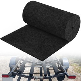 woiron Boat Trailer Bunk Carpet, 6mm Thick 12" x 13ft Wear Boat Trailer Carpet for 2x4 Boat Lift Bunks, Black Marine Carpet, Shock Absorption Padding Mats Parts