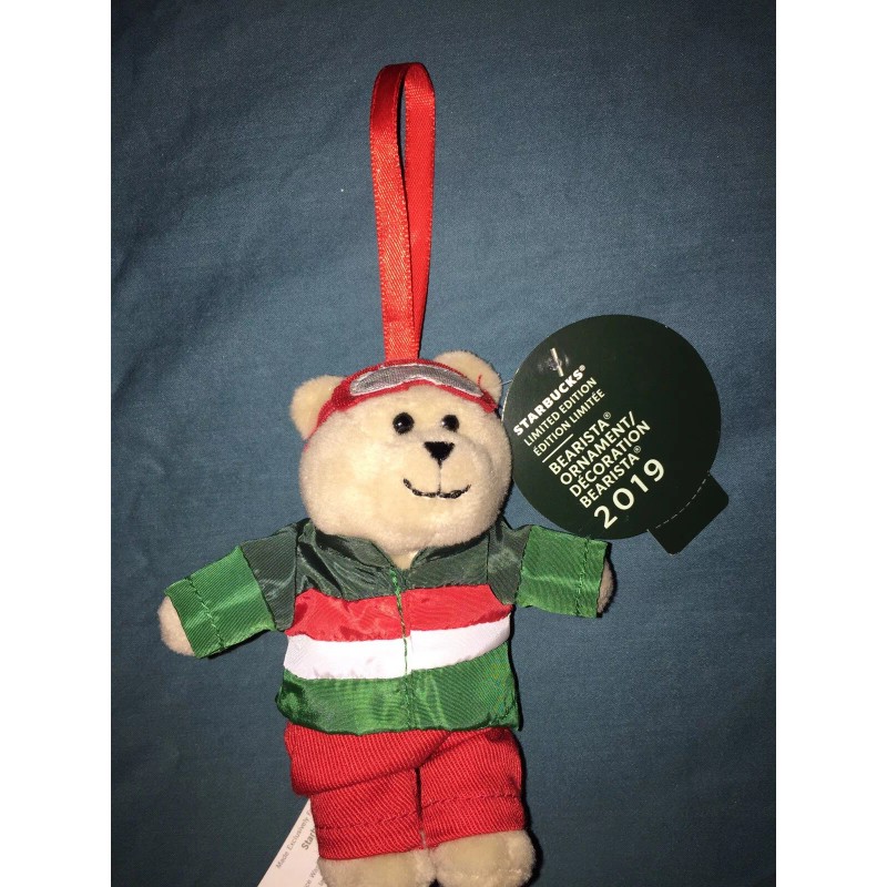 Starbucks 2019 Starbucks Bearista Plush Bear Set Christmas Tree Ornament