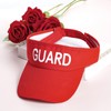 Marrywindix 1 Pcs Red Lifeguard Visor Hat Sport Wear Athletic