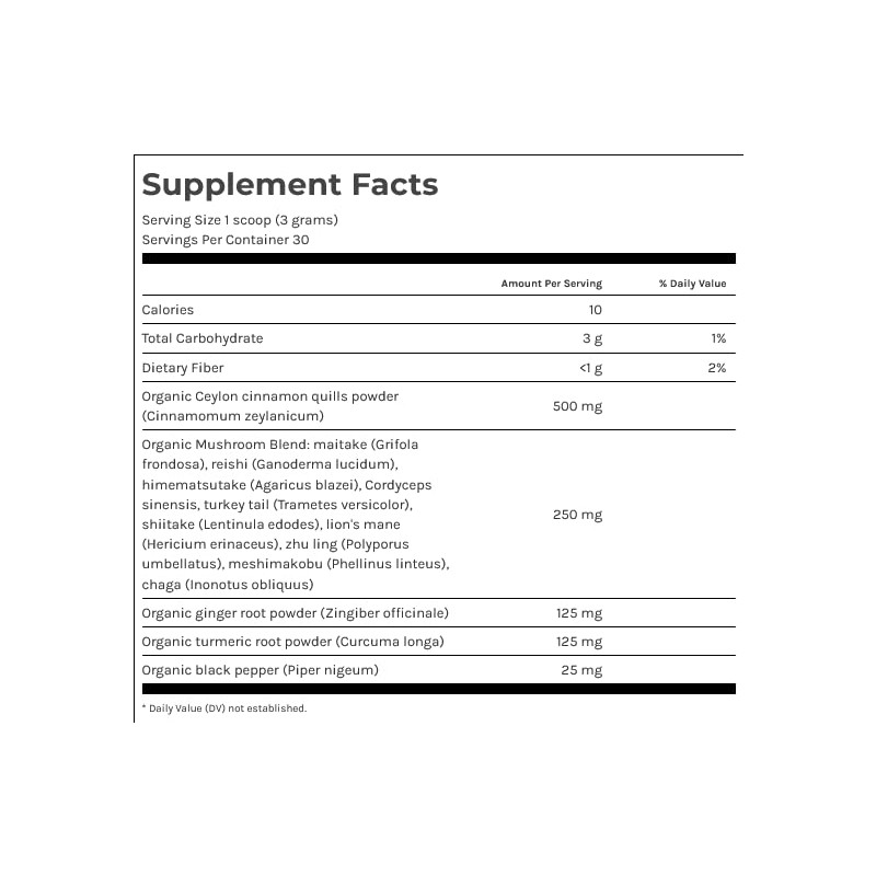 Dr. Fuhman's Mushroom Chai Superfood Powder