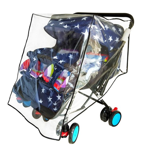 Weather Shield for Double Stroller Raincoat Universal Size Side by