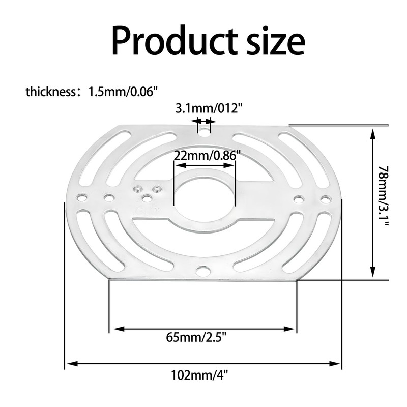 Armiika 2 Pack Universal Light Fixture Mounting Bracket, 4" Diameter