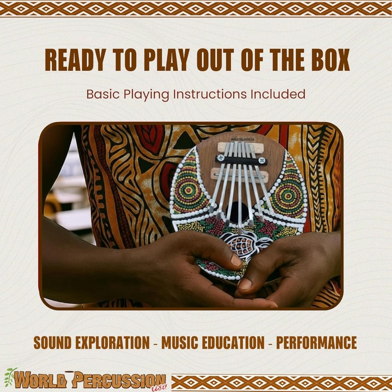 World Percussion USA Kalimba Thumb Piano - 7 keys -