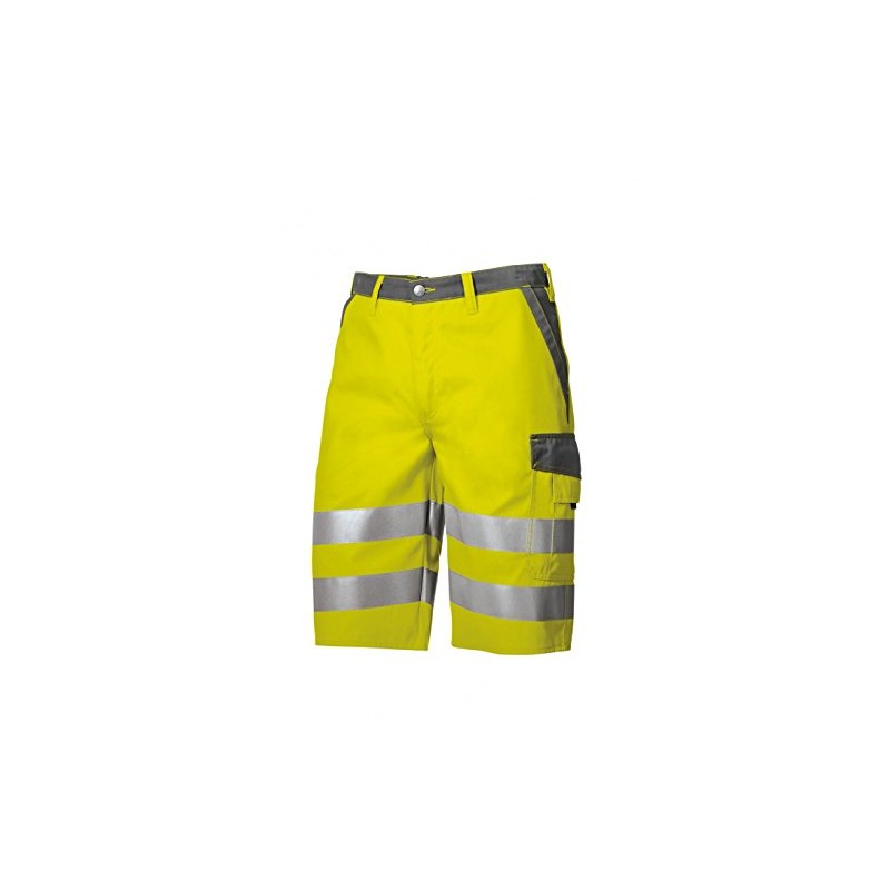 BP 2014-845-8653-56n Elasticated Back Shorts, 270.00 g/m² Blend, Warning Yellow/Dark