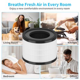 AP-S0610L True Replacement Filter Compatible with MOOKA AP-S0610L Air Cleaner Purifier filter, 3-in-1 Premium Air Filter Replacement, 2 Pack