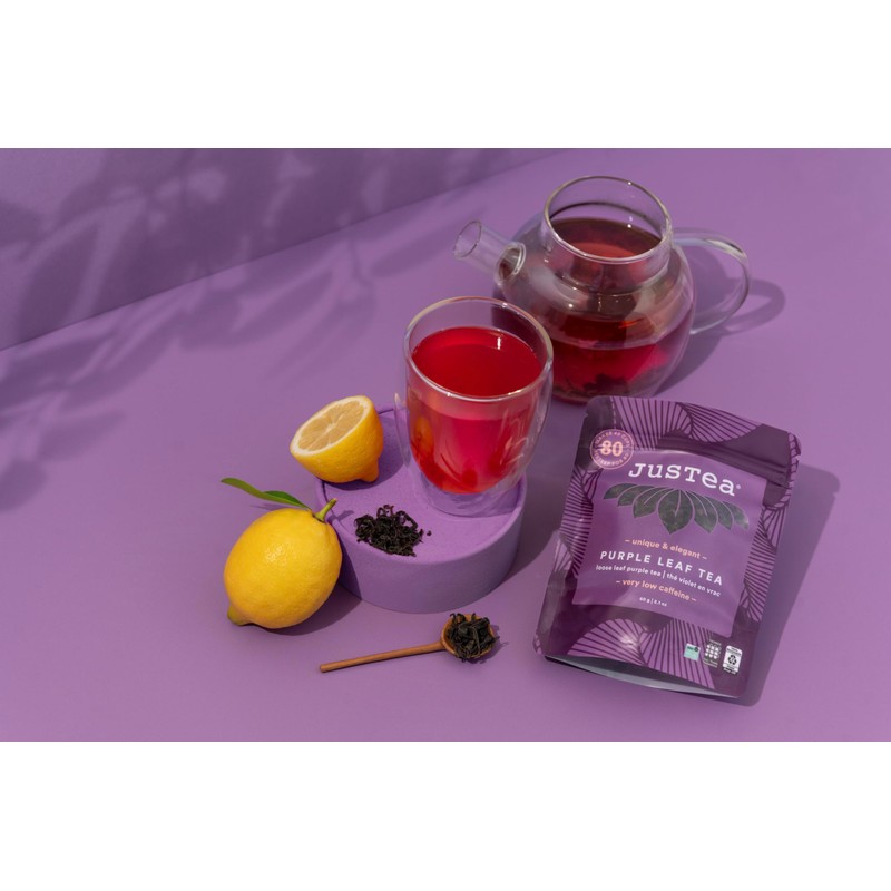JusTea PURPLE LEAF TEA | Loose Leaf Purple Tea |