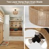12.6'' Boho Light Fixtures Ceiling Mount, Coastal Hemp rope Semi