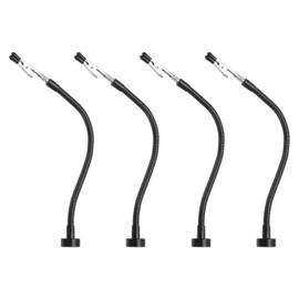 PATIKIL 4Pack Helping Hands Soldering Clamp, 11inch Magnetic Gooseneck Metal Arms with Alligator Clips for Electronics Repair Painting Jewelry DIY, Silver/Black