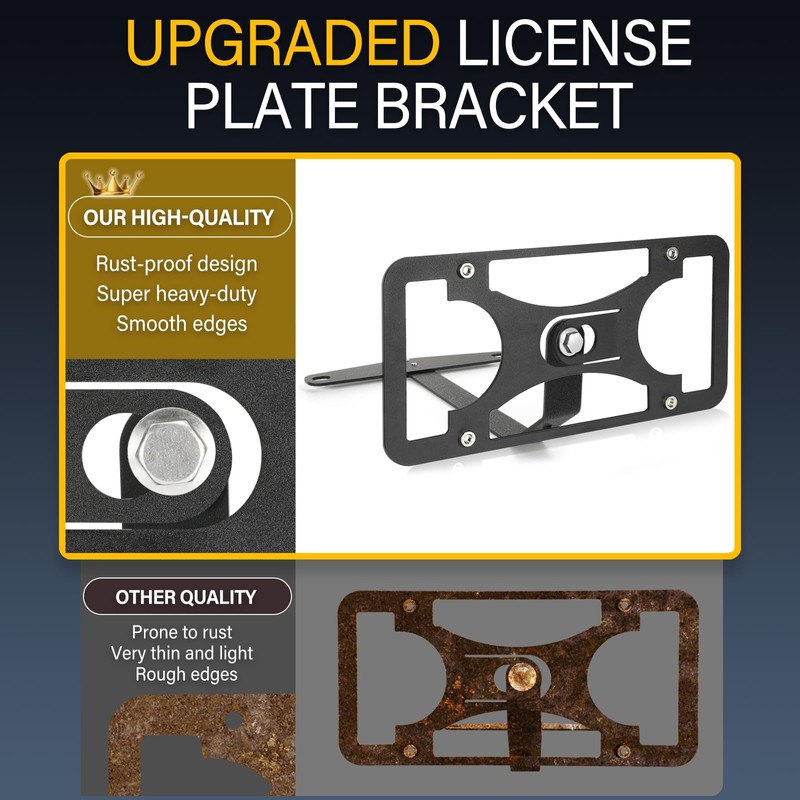 No Drill License Plate Holder Compatible with Fiat 500 Turbo