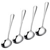 Round Soup Spoons Stainless Steel Spoon, Easy-Clean Round Soup Spoon,