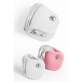 ELFRhino Cord Organizer Earbud Holder Earphones Headphones Winder Keeper Earbuds Case Storage Wrap Headset Keeper Cord Manager Cable Organizer White