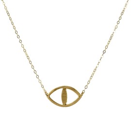 Evil Eye Necklace Gold filled Protection Jewelry Length 41 cm+5 cm extension