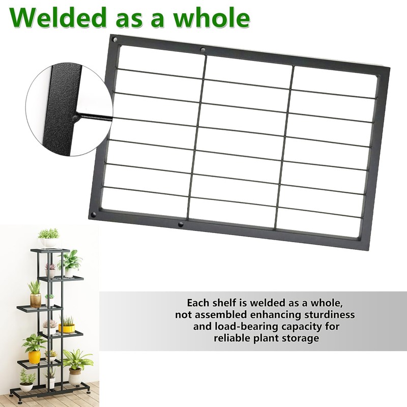 Metal Plant Stand, 6 Tier 12 Potted, Upgrade Multiple Plant