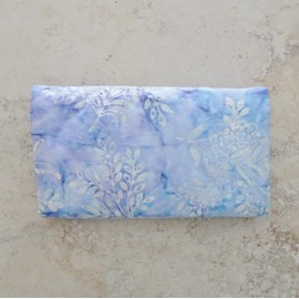 Travel Jewelry Organizer - Blue Batik Fabric Carry On Jewelry Storage Tote