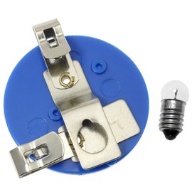 SQXBK E10 Mini Bulb 5PCS 2.5V 0.3A E10 Miniature Screw Base Light Bulbs with 5PCS E10 Bulb Holders for Simple Circuits Experiment