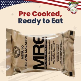 Nutrient-Rich MREs - Portable Food Survival Meals - Long Shelf Life Ready to Eat Emergency Rations - Made in USA (Chili & Macaroni) - 2024 Inspection
