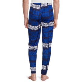 Seven Times Six The Office Men's Dunder Mifflin Paper Company Sleep Jogger Pajama Pants (Small) Blue
