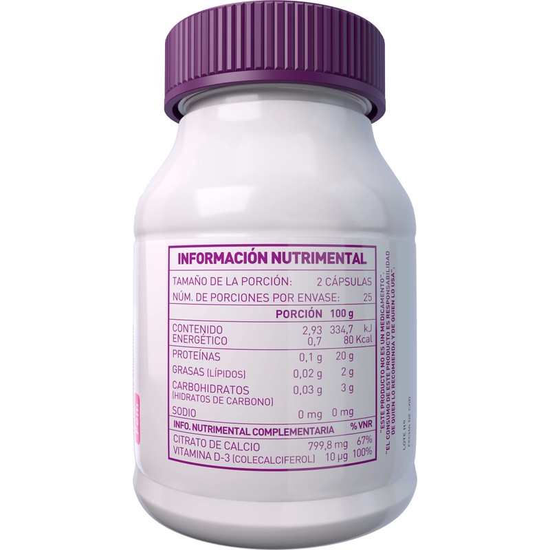 Essential Nutrition, Calcio & Vitamina D3 50 cápsulas de 500