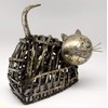 Fabulous Felines Metal Cat Sculpture, Figurine, Statue, Twisted Iron Cat
