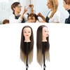 Training Head Long Soft Hair Hairdressing Styling Mannequin Head Hat