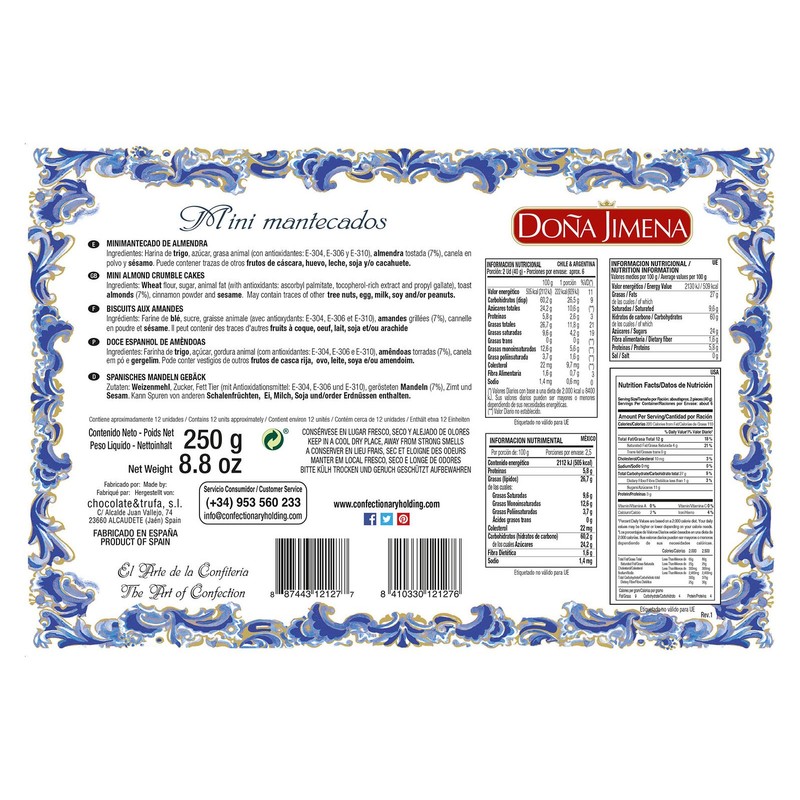 ⭐ Mini Almond Crumble Cakes Doña Jimena 250g