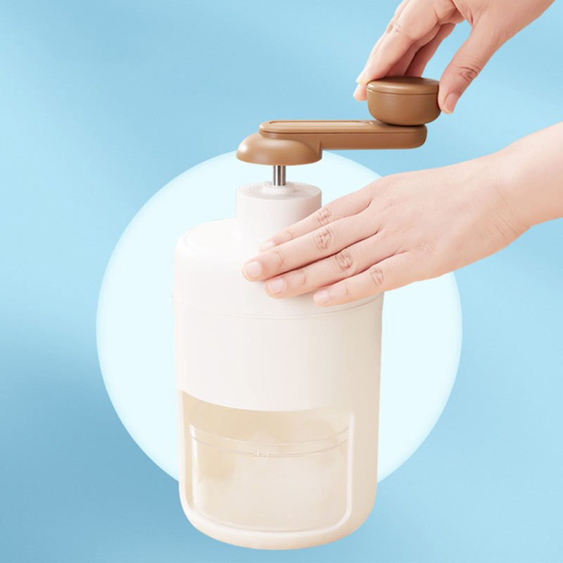 Portable Ice Crusher ABS Metal Manual Shaved Ice Maker Snow