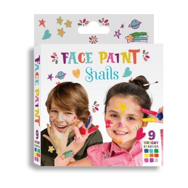 SNAILS Face Paint 9 Bright Colours 27gr