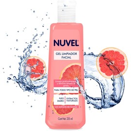 Gel Limpiador Facial Nuvel Con Extracto de Toronja Natural 235 ml Para Todo Tipo de Piel Ingredientes Naturales Limpieza Suave Profunda