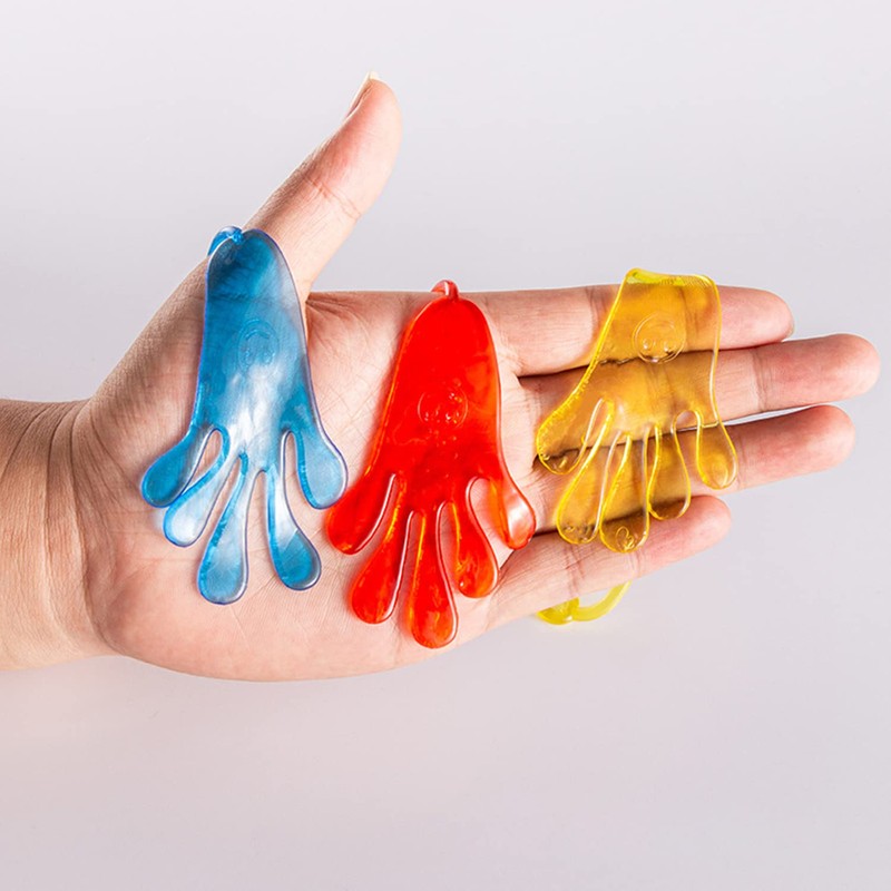 iJiZuo 12 Colorful Hands, 4 Colors Sticky Hands, with Handle