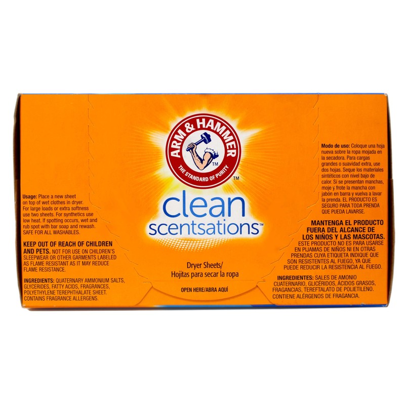 Arm & Hammer Fabric Softener Sheets, Purifying Waters, 200 ct