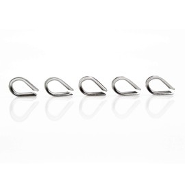 IMAGINE 10pc (style:3mm M3;4mm M4;5mm M5;6mm M6) 304 Stainless Steel Cable Lug Heart Thimble Thimble Cable Steel Wire Rope Rigging Material (M3:1/8")