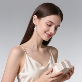 TaYolnFaSo Natural Baroque Pearl Earrings for Women 18k Real Gold Plated Huggie Hoop Drop Earring Freshwater Pearl Jewelry Gift for Women, Stainless Steel, Pearl