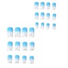 SINHOT Square Press on Nails Medium - Blue White Ombre