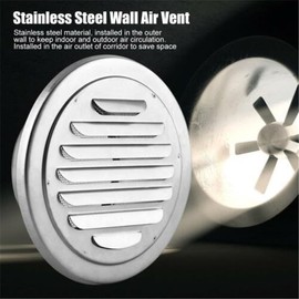 120mm White Round Ventilation Grille Cover with Anti-Fly Net for Walls and Ceiling, for Bathroom Office Room Ventilation, Ducting Ventilation Cover