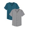 Latuza Men's Bamboo Viscose Button Down Pajama Shirt 2 Pack,