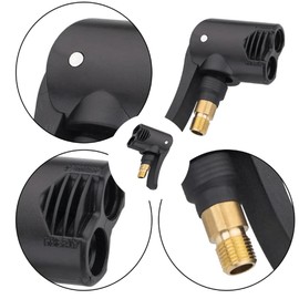 Dual Head Bike Track Pump Tyre Air Pump Multi-use Connector Head Pump Valve Adapter Connector for Mountain Bike Road Bike Bike Replacement Accessories (non deflatable)