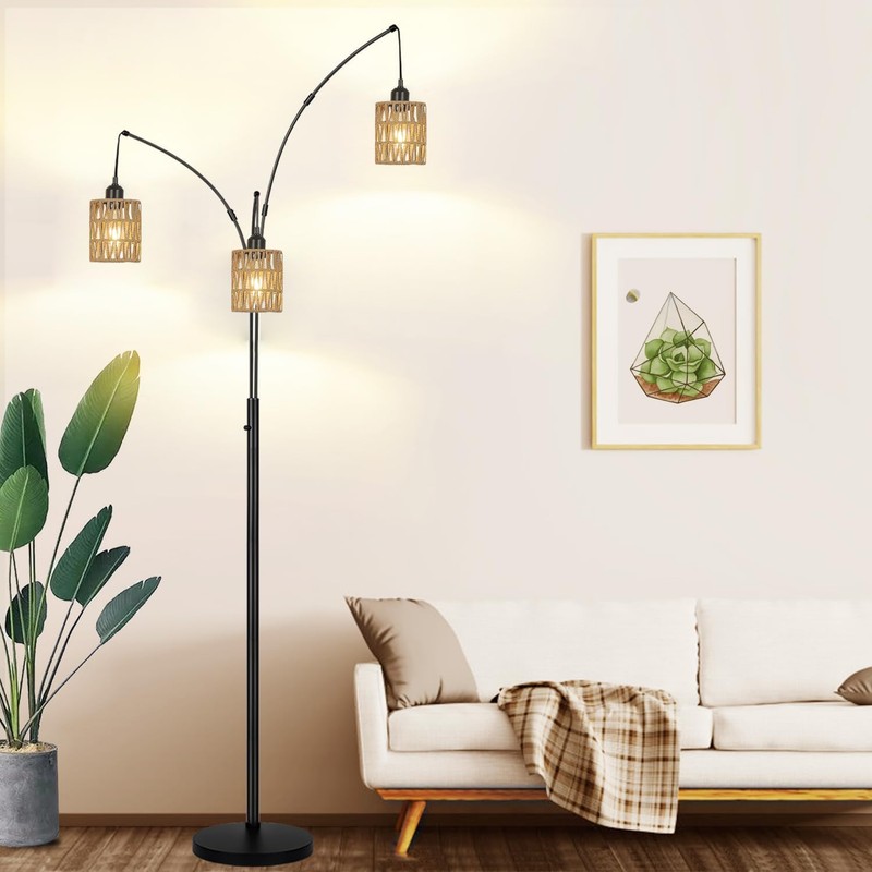 3 Pack Rattan Lamp Shade Small Boho Shades Replacement -