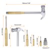 HARFINGTON 6 in 1 Mini Multifunction Claw Copper Hammer and
