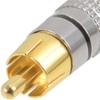 tunghey 10Pack RCA Plug Connectors Coaxial Cable Audio Adapter Gold