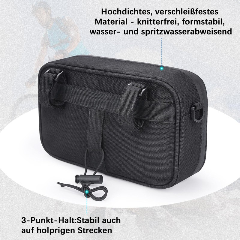GXCROR Handlebar Bag Bicycle, 2.4 L Bicycle Bag Handlebar for