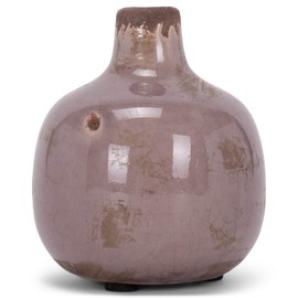 Creative Brands 47th & Main Rustic Ceramic Vase, Mini, Lilac
