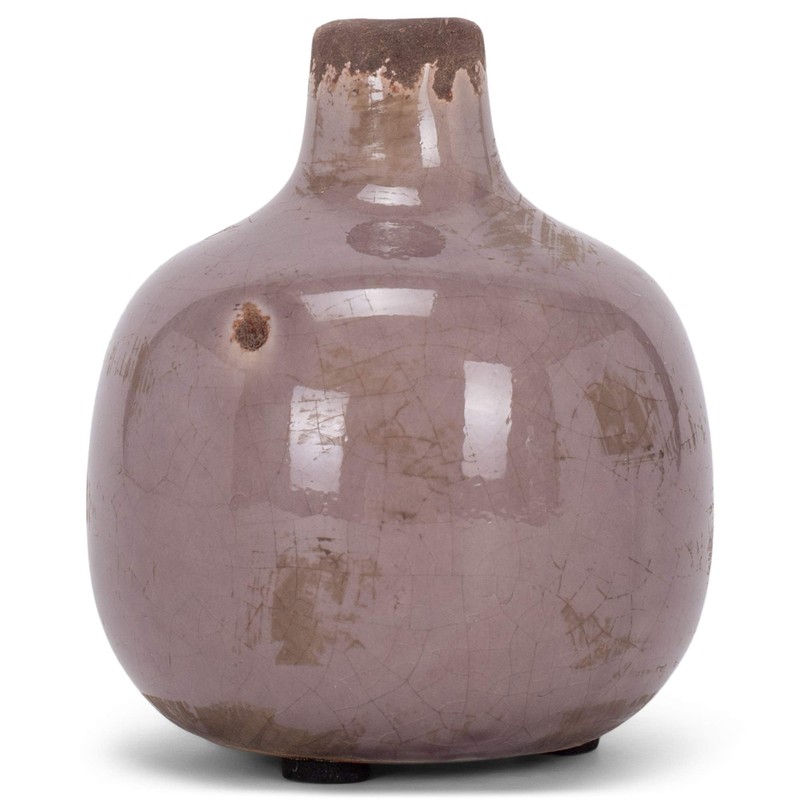Creative Brands 47th & Main Rustic Ceramic Vase, Mini, Lilac
