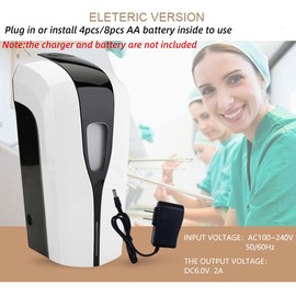 Touchless Automatic Soap Dispenser, Wash Hand Sanitizer Machine,1000ml Wall Mounted, Adjustable Volume, AA Battery Power, for Hotel, School, Office, Home, Restaurants (Liquid/Gel Type)