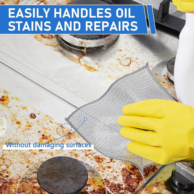 30pcs Set Non-Scratch Steel Wool Dishcloth - Multi-Use Kitchen Scrubbers,