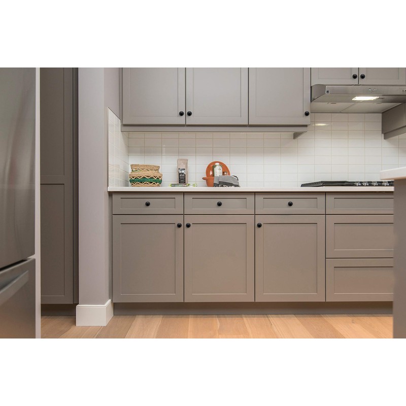 Ravinte 3 Pack Matte Black Cabinet Pulls 1-1/4 inch Kitchen