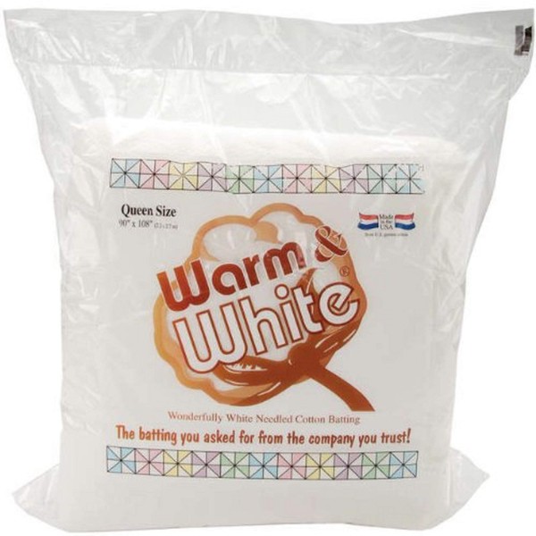Warm & White Cotton Batting-Queen Size 90"X108"