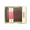 Paul Walter-Premium Brown Bifold Cowhide Leather Ziper Wallet in GIFT